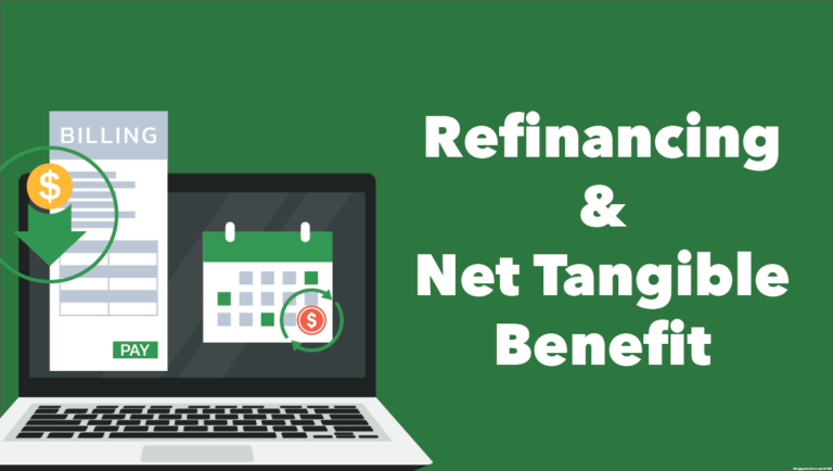 If you are considering refinancing, you may hear the words “Net Tangible Benefit.” Essentially, this means that the lender must show that there is a financial reason which benefits the consumer prior to refinancing the loan. Reasons may include a lower rate, a lower overall monthly payment, a shorter-term loan, or moving from an Adjustable rate to a fixed rate. Let’s discuss your situation to see if refinancing makes sense for you!
